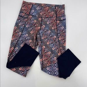 Navy & Coral Athleta Pants